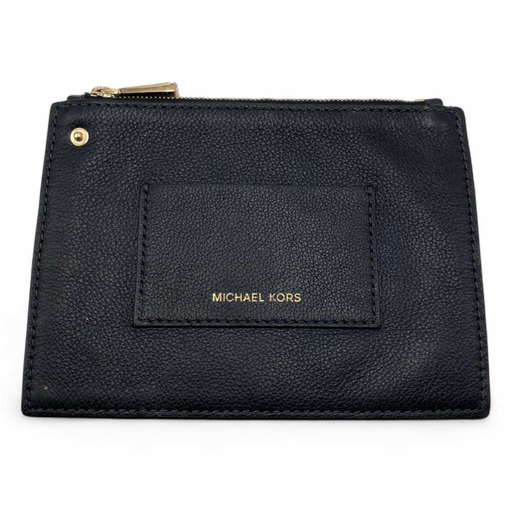 Michael Kors Cary Leather Zipper Pouch